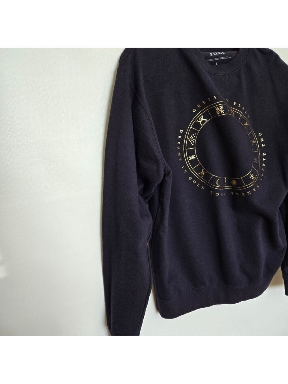 GRETA VAN FLEET CONCERT SWEAT SHIRT NAVY BLUE GOLD GRAPHIC MEN WOMEN LARGE - Picture 4 of 13
